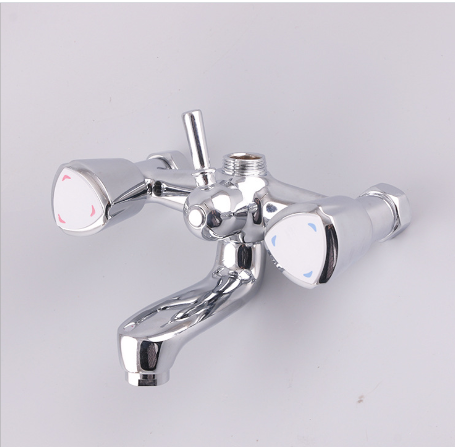 목욕탕 욕조를위한 플라스틱 튼튼한 샤워 꼭지 뜨겁고 찬 물 믹서 꼭지