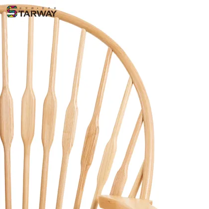 Solid Wood Chair Peacock Rattan Wicker Chair