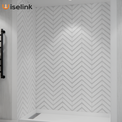 3 x 8 '' Chevron Cultucted Marble Swon