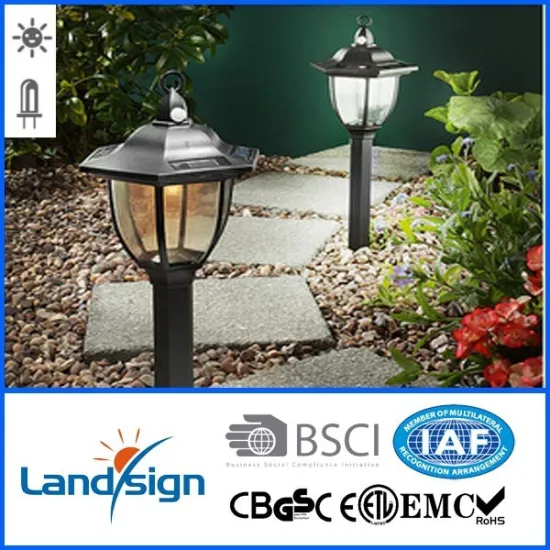 Cixi landsign ISO9001 and BSCI certified factory solar security led sensor light