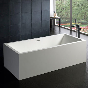 Europe Latest Design Stone Resin Bathtubs, 1900mm Rectangle Bathtub BS-8614