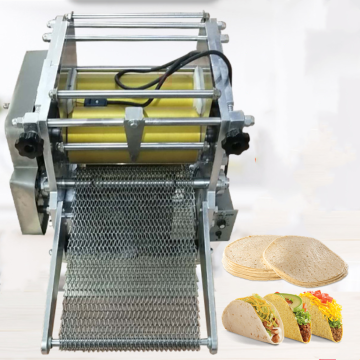 Corn Electric Auto Tortilla Chips Making Machine Set untuk Taco and Bread - Europe 15cm Warps Press Machine
