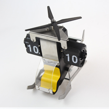 Factory Price 100% Handmade Helicopter flip desk clock designed and patent owned by Mktime