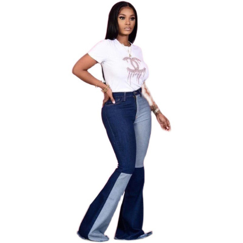 Wholesale Blue Ladies Flared Jeans