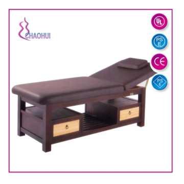 Wood Massage Bed with PU leather cover