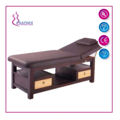 Houten massagebed met pu lederen deksel