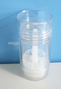 Round empty deodorant bottles