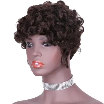 Wholesale Fashion Jerry water wave curly wigs for black woman perruque raw natural brazilian Indian virgin human hair wigs