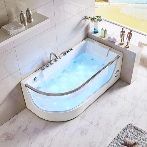 Tubs de jato inserir acrílico de boa qualidade de massagem barata spa Bathtub Corner