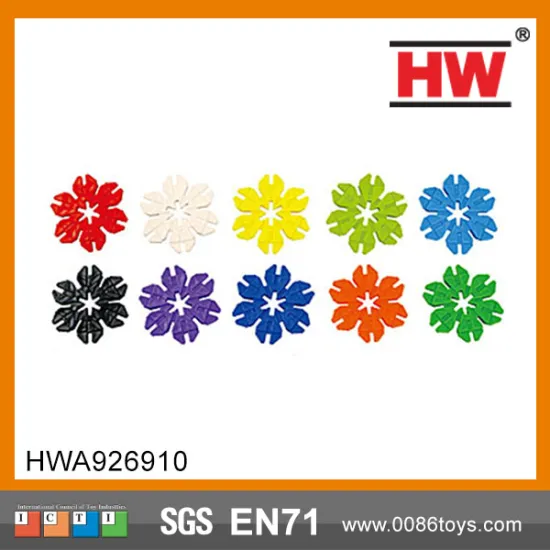 40PCS 10 Color 12 Bottles Funny Plastic Educational Snow Shape Building Block Kit For Kids