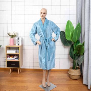 Custom 100% Cotton Velour fabric luxury Hotel Bathrobe