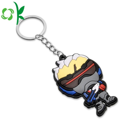 Kustom Embossed 3D Soft PVC Keren / Mode Silicone Keychain