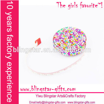 hot selling crystal measuring reel ,crystal tape ,rhinestone tape measure ,jeweled ruler,gift ruler