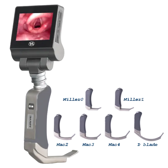 HD Camera View Reusable Video Laryngoscopy: Haiye Laryngoscope for Intubation