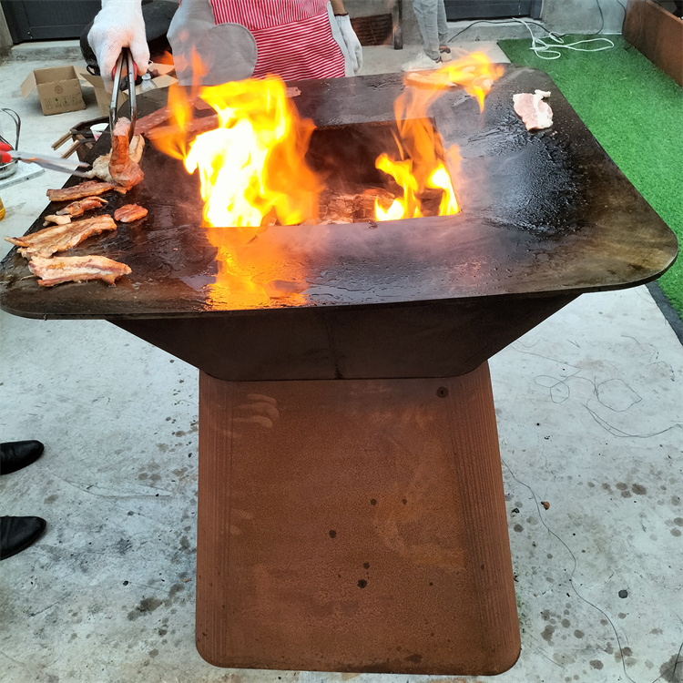 Backyard Barbecue Party Corten Steel BBQ Grills