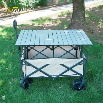 Nb-Favour Outdoor Multipurpose Collapsible Foldable Utility Beach Trolley Hand Camping Cart