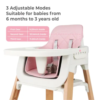 Factory Direct Safety Wood Baby Dining Chair - Wooden Baby High Chair