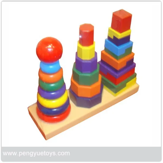 Wooden Geometric Learning Toys Stacker for Pre-school Child