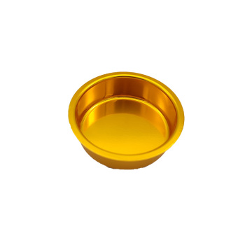 Candle Cup Accessories: Gold Round Aluminum Tea Light Candle Holder - Wedding Decor