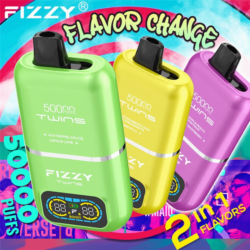 Fizzy Twins 50000 50k Puffs Disposable Vape Bar Fizzy Twins 50000 50k Puffs Disposable Vape Bar