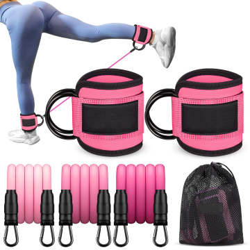 Pita resistensi pergelangan kaki OEM dengan manset untuk glutes dan latihan kaki