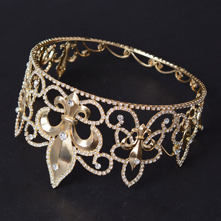 Gold Plated Flower Crown For Beauty Queen