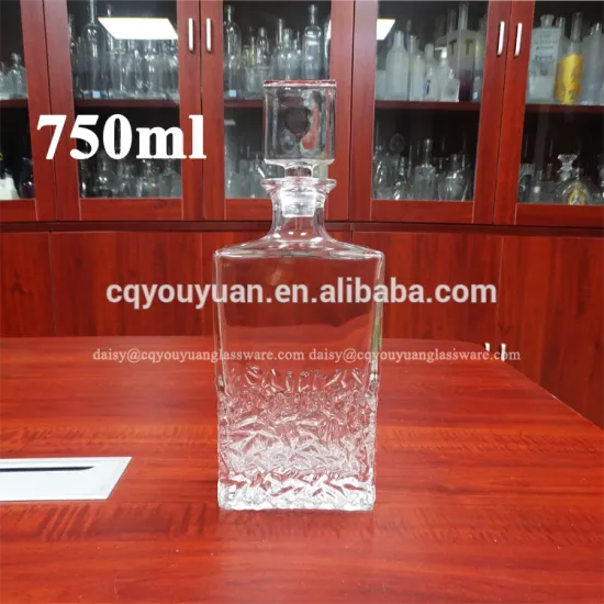 Luxury top grade decanter whiskey fancy glass decanter gift set