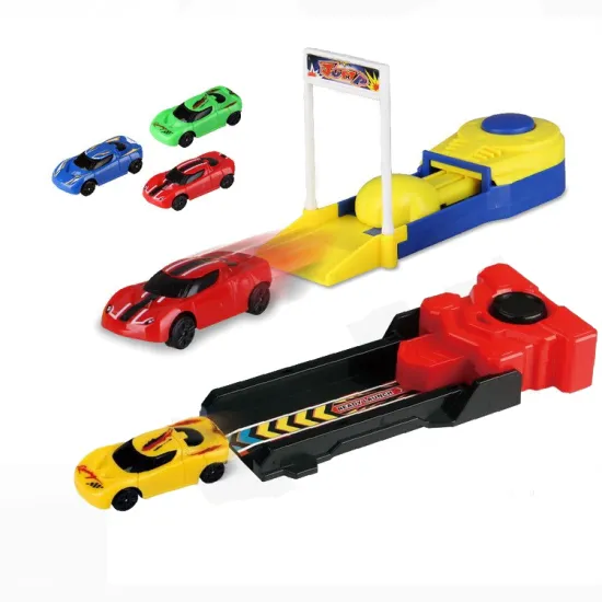 1 Dollar Promotion: Track Racer Cars and Racing Toys Set with Assorted Sports Racers and Launchers