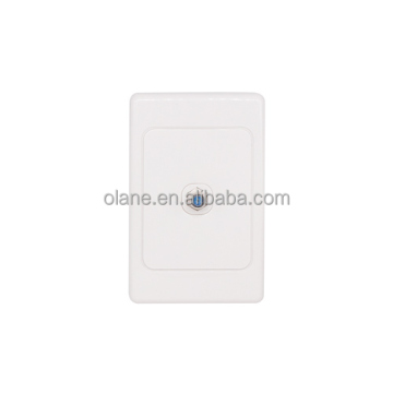 CE Certified White F-Type Coaxial Female TV Antenna Satellite Wall Plate 220V 10A