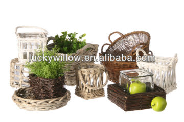 wicker basket countryside style /garden decoration basket