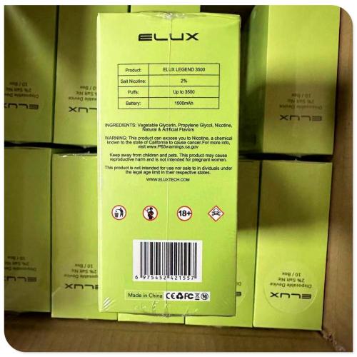 UK Legal Elux Legend 3500 Puffs Pouffle jetable