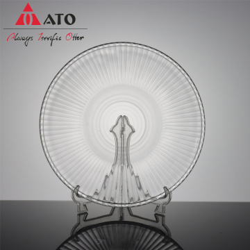 ATO Wholesale 13inch Clear Kitchen Tabletop Glass Plate
