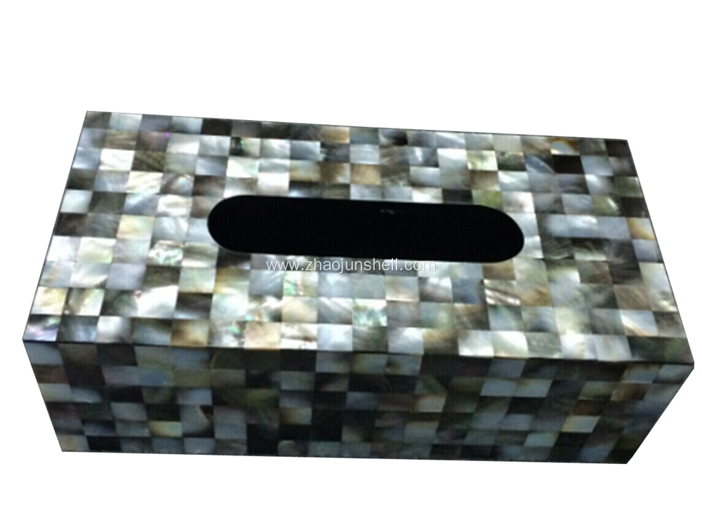 Black Mother of Pearl Handmade Tissue Box