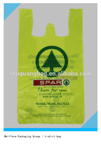 Shuangguang manufacturing supermarket t-shirt shopping bag