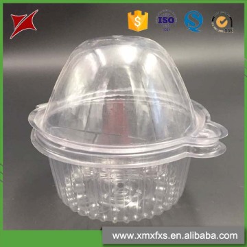 Disposable Transparent PET salad bowl with lid, clamshell bowl
