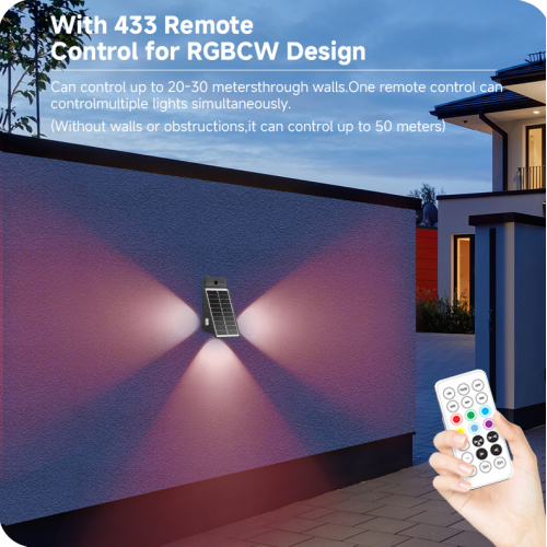 Lámpara de pared solar geométrica moderna - Diseño triédrico