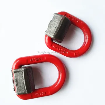 Weld-On Pivoting D Link Grade 80 Heavy Duty G80 Alloy Steel Forged Lashing Ring