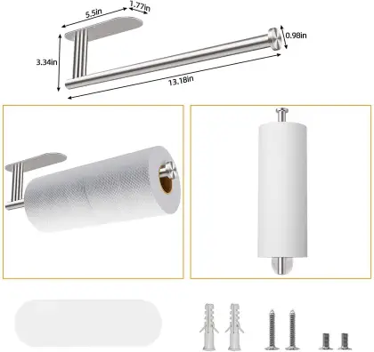 JIAPAIDUO Galvanized Invisible Metal Toilet Paper Holders