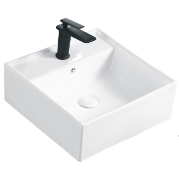 Square Ceramic Basin With Hole For Faucet