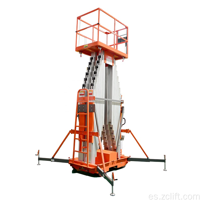 Ayerial Working Aluminium Four Mast Mast Platform Lift