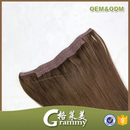Wholesale super fish line hair human hair extensions