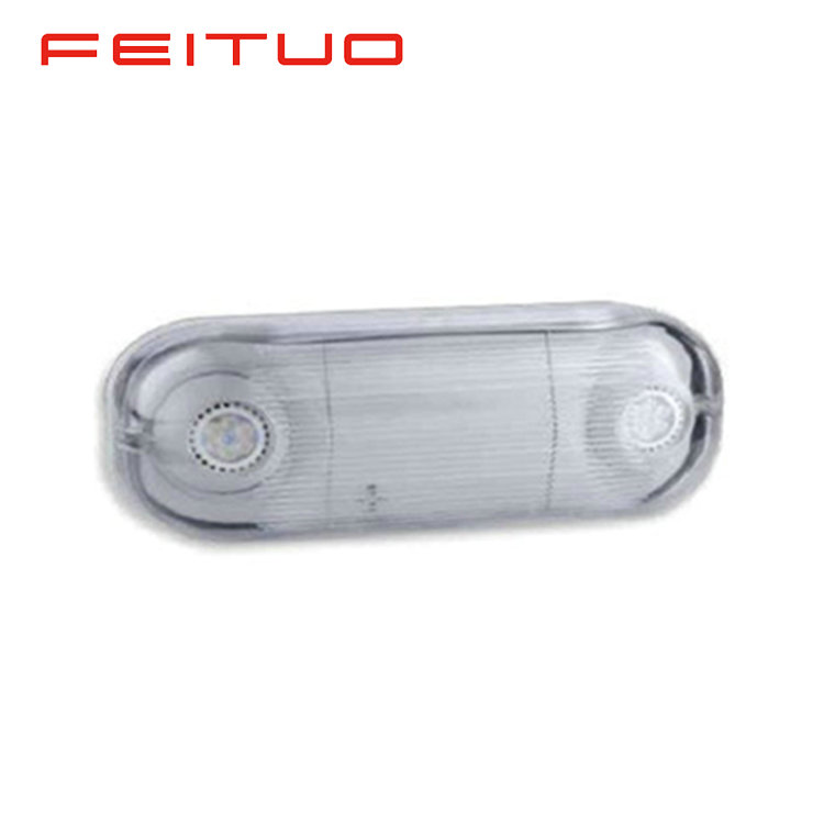 Twin Head Transparent PC Cover Battery Battering Oluminación de emergencia de emergencia