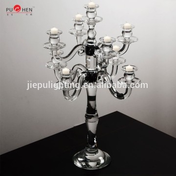 antique 9 arms Crystal candelabra for home dinner table decoration