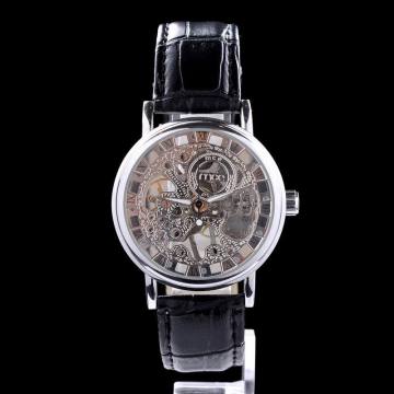 fashion leather chain mechanical men wrist watch