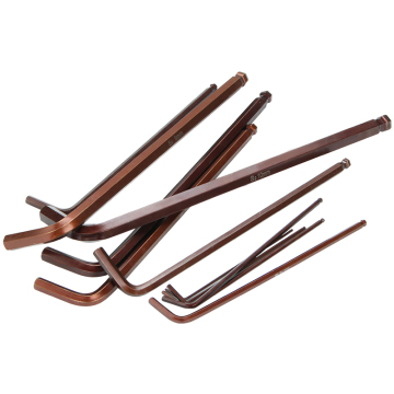 Metric Hexagonal L-Shape S2 Steel Tool Bar Spinner with Hard Ball Head and Flat Head Hexagon Wrench Screwdriver