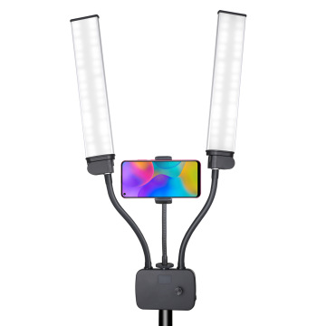 Dimmable RGB Ring Light with Phone Holder - 3200~5600K Warm to Cool LED Lighting for Studio Use