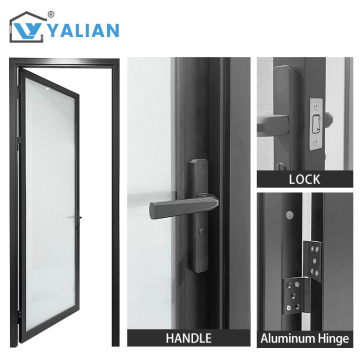 Modern Design Aluminum Alloy Casement Door Single Panel