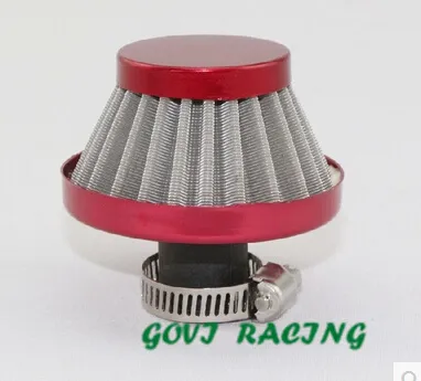 Filtro aria rosso da 12 mm con acciaio inossidabile per tubo di fl.
