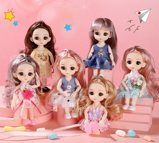 Wholesale 6-inch 13 Joint Small Ball-Jointed Dolls (BJD) Set: 17cm Fashion Dolls for Girls' Toys