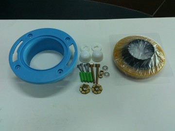 Toilet plastic flange with wax ring kits